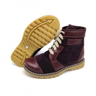 
Зимние кожаные детские коричневые ботинки.
Выполнены из натуральной кожи, внутр. . фото 5