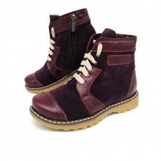 
Зимние кожаные детские коричневые ботинки.
Выполнены из натуральной кожи, внутр. . фото 3