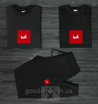 Мужской костюм тройка 2 кофты и штаны Хаф Huf, спортивный костюм Huf,Турецкий тр. Суми. фото 1 Мужской костюм тройка 2 кофты и штаны Хаф Huf, спортивный костюм Huf,Турецкий тр. Суми. фото 1