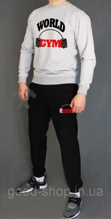 Спортивный костюм Ворлд Джим мужской, брендовый костюм World Gym трикотажный (на. Суми. фото 1 Спортивный костюм Ворлд Джим мужской, брендовый костюм World Gym трикотажный (на. Суми. фото 1