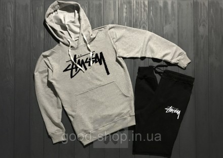 Спортивный костюм Стусси мужской с капюшоном, костюм Stussy трикотажный (на флис. Сумы. фото 1 Спортивный костюм Стусси мужской с капюшоном, костюм Stussy трикотажный (на флис. Сумы. фото 1