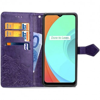 Кожаный чехол (книжка) Art Case с визитницей для Samsung Galaxy M31s (Фиолетовый. . фото 4