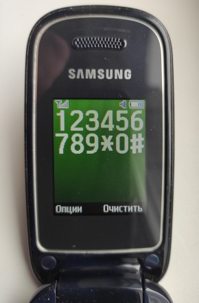 Samsung GT-E1270 б/ушный кнопочный раскладной телефон темно-синего цвета в хорош. . фото 9