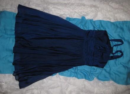 платье сарафан, Connected Apparel, 12р, км0801
темно синий цвет с отливом, ткан. . фото 1