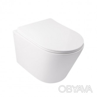 Подвесной унитаз Qtap Swan QT16335178W подвешивается вплотную к стене. Таким обр. . фото 1