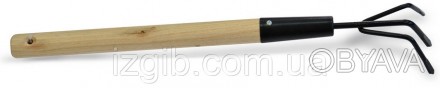 Разрыхлитель, деревянная ручка 450 мм, код 771-055, Разрыхлитель с тремя зубцами. . фото 1