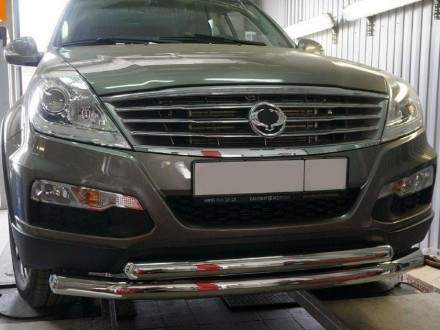Труба двойная на SsangYong Rexton W (70 диаметр). Київ. фото 1 Труба двойная на SsangYong Rexton W (70 диаметр). Київ. фото 1