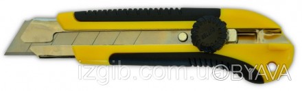 Нож универсальный с крутящимся фиксатором 25 мм, код 713-310 , Корпус двухкомпон. . фото 1