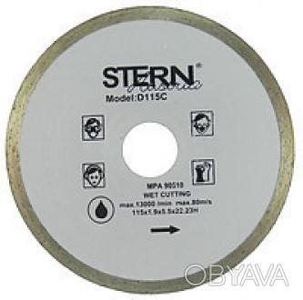 Диск алмазный STERN 230 плитка, код 11-129, лмазные диски STERN (230*22.2 по пли. . фото 1