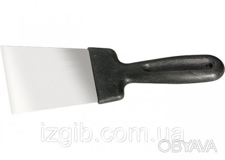 Шпательная лопатка из нержавеющей стали, 60 мм, пластмассовая ручка СибрТех 8543. . фото 1