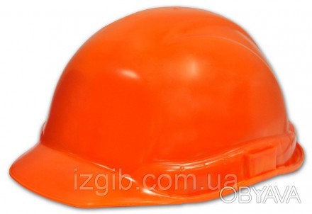 Каска строителя, Украина оранжевая, код 716-500, Изготовлена из ударопрочного пл. . фото 1