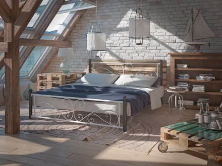 
Двоспальне ліжко Tenero Nartsuz / Нарцис 160x190 на деревяних ногах (TE-D-NA-03. . фото 2