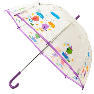 Детский зонт ZEST-механика - артикул 51510. Прозрачный, форма купола - колокол
Р. . фото 2