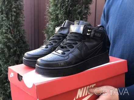 Кроссовки мужские кожа черные Nike Air Force 
Производитель: Вьетнам
Материал ве. . фото 1