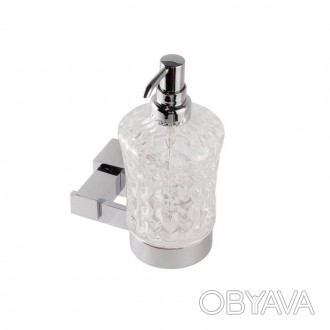 Дозатор для жидкого мыла:
	- выполнен в цвете хром;
	- прозрачное стекло;
	- кре. . фото 1