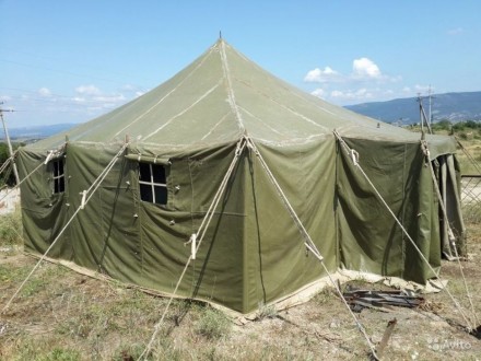 Військова палатка розміщенням до  150-200 чоловік, відмінного стану із прорезине. . фото 8