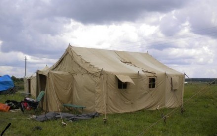 Військова палатка розміщенням до  150-200 чоловік, відмінного стану із прорезине. . фото 9