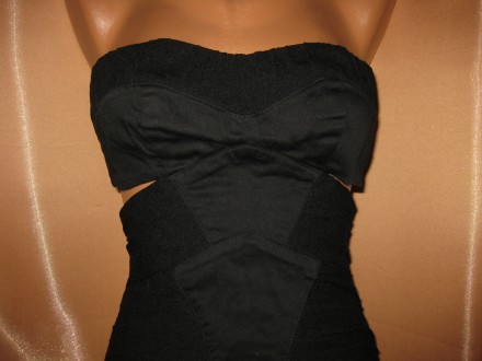 платье ASOS, 6UK/34 евро/2US,  км0767
черное платье с вырезами по бокам, и замо. . фото 5