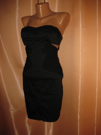 платье ASOS, 6UK/34 евро/2US,  км0767
черное платье с вырезами по бокам, и замо. . фото 6