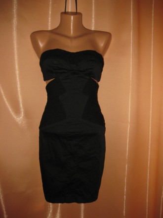 платье ASOS, 6UK/34 евро/2US,  км0767
черное платье с вырезами по бокам, и замо. . фото 3