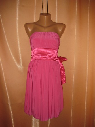 платье, Bloose, М/S, Made in UK,   км0811
розовое платье с широким атласным поя. . фото 6