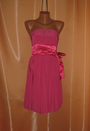 платье, Bloose, М/S, Made in UK,   км0811
розовое платье с широким атласным поя. . фото 2