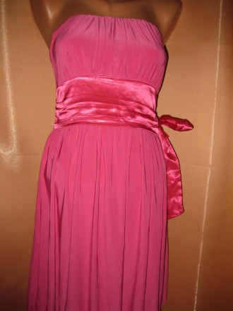 платье, Bloose, М/S, Made in UK,   км0811
розовое платье с широким атласным поя. . фото 4