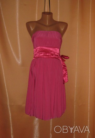платье, Bloose, М/S, Made in UK,   км0811
розовое платье с широким атласным поя. . фото 1