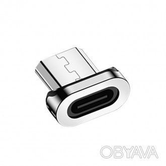 Адаптер для магнитного кабеля Usams U28 Micro USB (Серебряный). . фото 1