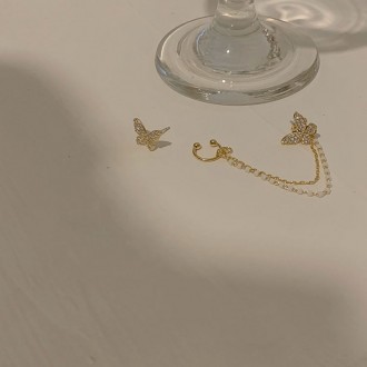 Материал ювелирный сплав
Вставка цирконы
Размер бабочки 12х10 мм
Длина цепочки 6. . фото 3