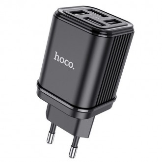 СЗУ HOCO C84A Resolute four-port charger (EU) (Черный). . фото 2