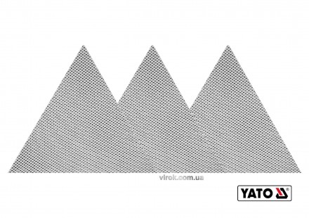 Абразивна трикутна сітка на липучці YT-84610
 Особливості Абразивної трикутної с. . фото 2