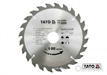 Диск пиляльний по дереву YATO YT-6060
 Пиляльний диск YATO YT-6060 призначений д. . фото 1