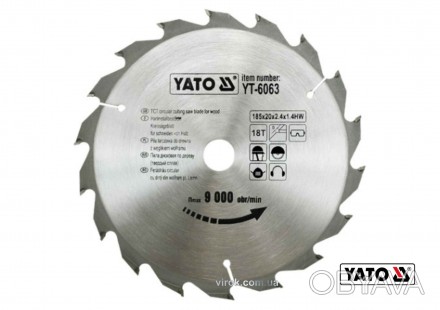 Диск пиляльний по дереву YATO YT-6063
 Пиляльний диск YATO YT-6063 призначений д. . фото 1
