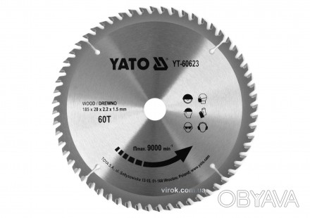 Диск пиляльний по дереву YATO YT-60623
 Пиляльний диск YATO YT-60623 призначений. . фото 1