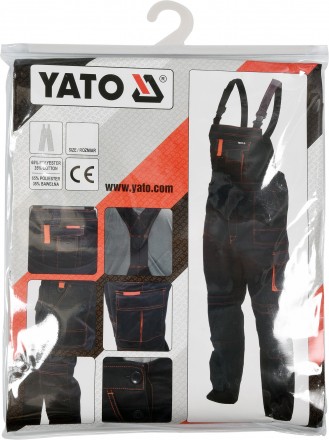 Напівкомбінезон рабочий YATO YT-80411
Робочий напівкомбінезон YATO YT-80411 для . . фото 9