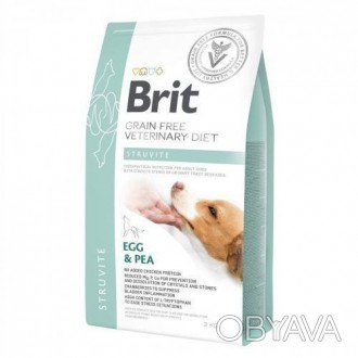 Brit GF Veterinary Diets Dog Struvite (яйцо, индейка, горох и гречка) – полнорац. . фото 1