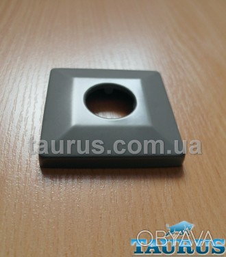 Серый декоративный квадратный фланец (накладка) объёмной формы ThermoPulse CUBE . . фото 1