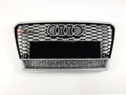 Решітка радіатора Audi A7 2010-2014ged Чорний з сірою рамкою Quatro (в стилі RS). Чернівці. фото 1 Решітка радіатора Audi A7 2010-2014ged Чорний з сірою рамкою Quatro (в стилі RS). Чернівці. фото 1