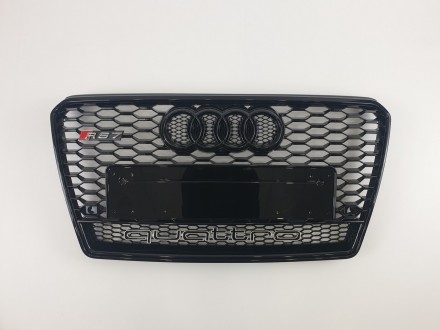 Решітка радіатора Audi A7 2010-2014ged Чорна Quatro (в стилі RS). Чернівці. фото 1 Решітка радіатора Audi A7 2010-2014ged Чорна Quatro (в стилі RS). Чернівці. фото 1