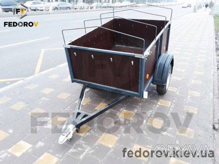 Прицеп легковой с фанерными бортами 1200х1700х600, для легкового авто Киев - FED. . фото 1