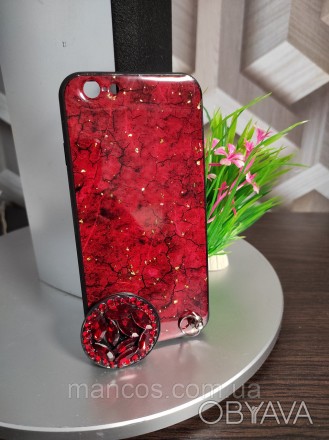 Пластиковый чехол для iPhone 6 красный мрамор с украшением из камней
Новый!
Моде. . фото 1