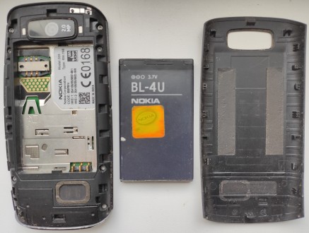 Nokia Asha 305 Dual sim б/ушный сенсорный телефон серого цвета в рабочем состоян. . фото 4