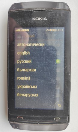 Nokia Asha 305 Dual sim б/ушный сенсорный телефон серого цвета в рабочем состоян. . фото 8