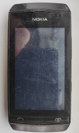 Nokia Asha 305 Dual sim б/ушный сенсорный телефон серого цвета в рабочем состоян. . фото 2