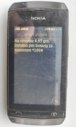 Nokia Asha 305 Dual sim б/ушный сенсорный телефон серого цвета в рабочем состоян. . фото 12