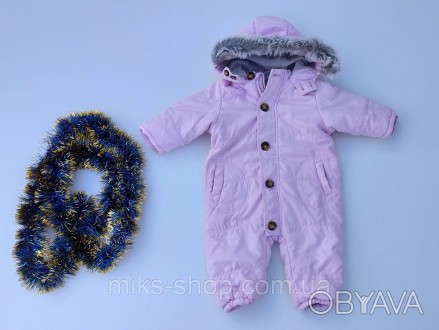 Комбінезон для дівчинки на меху осінь – зима Baby Zara. Розмір 68, на від . . фото 1