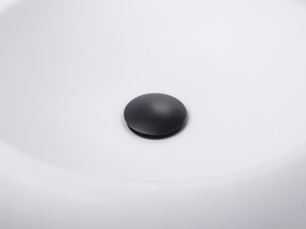 Донний клапан:
представлений в чорному матовому кольорі;
без переливу;
матеріал . . фото 5