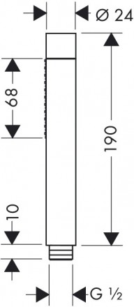 Axor Starck Ручної душПереключение типу струменя поворотом душового диска, тип с. . фото 3