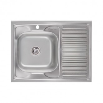 Кухонна мийка Imperial 6080-L Satin (IMP6080L06SAT). . фото 2
